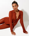 Image of Tere Shirt in Mesh Toffee