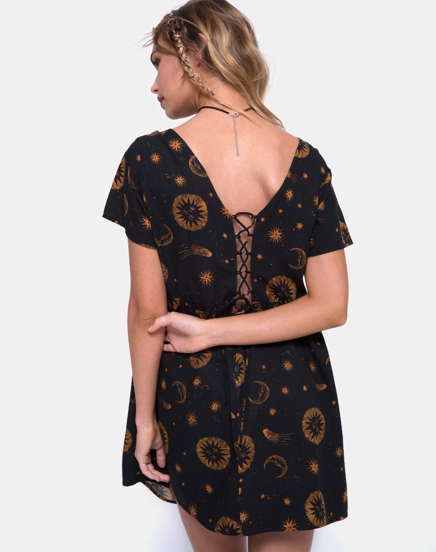 Image of Tiara Dress in Celestial Black