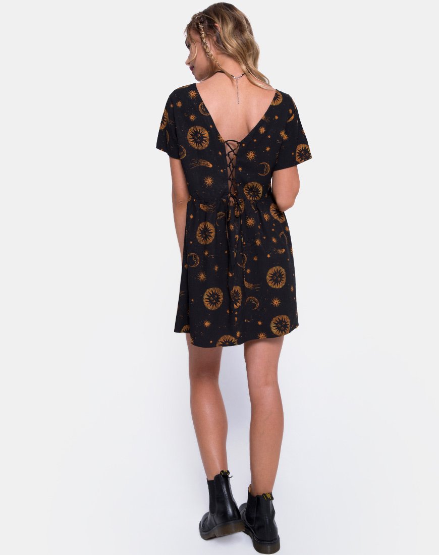 Image of Tiara Dress in Celestial Black
