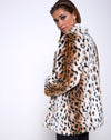 Image of Tina Coat in Leopard Faux Fur