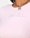 Pale Pink with Angel Diamante