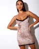 Image of Tishe Bodycon Dress in Mesh Sand Leopard