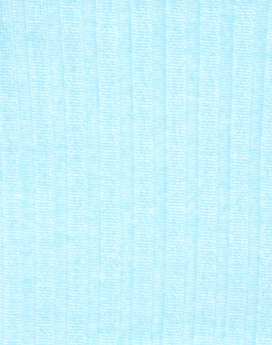Image of Tube Top in Ribbed Powder Blue