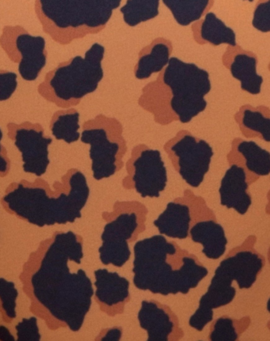 Image of Val Bikini Bottom in burn Out Leopard