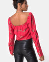 Image of Valena Top in Rouge Rose Pink