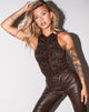 Image of Vavo Vest Top in Dark Boa Brown