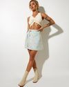 Image of Volto Mini Skirt in Washed Out Pastel Floral