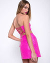 Image of Tube With Lace Top in Mini Sequin Paris Pink