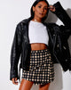 Image of Wrap Mini Skirt in 90s Grunge Check