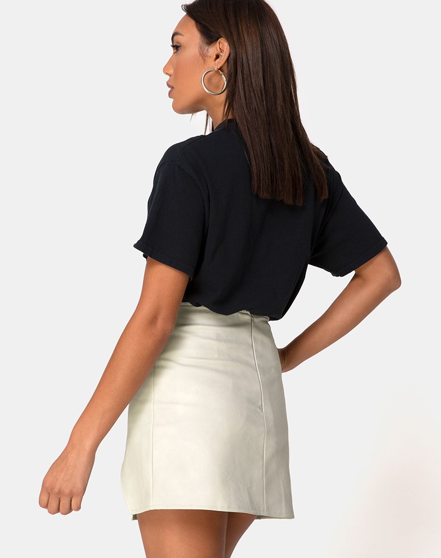 Image of Wren Mini Skirt in Pu Matte Grey