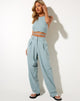 Image of Lakusa Wide Leg Trouser in Rami Blue Surf