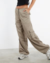 image of MOTEL X JACQUIE Xander Cargo Trouser in Cotton Drill Taupe