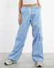 image of MOTEL X JACQUIE Xander Cargo Trouser in Cotton Drill Blue