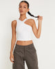 image of Xylia Crop Top in Lycra White