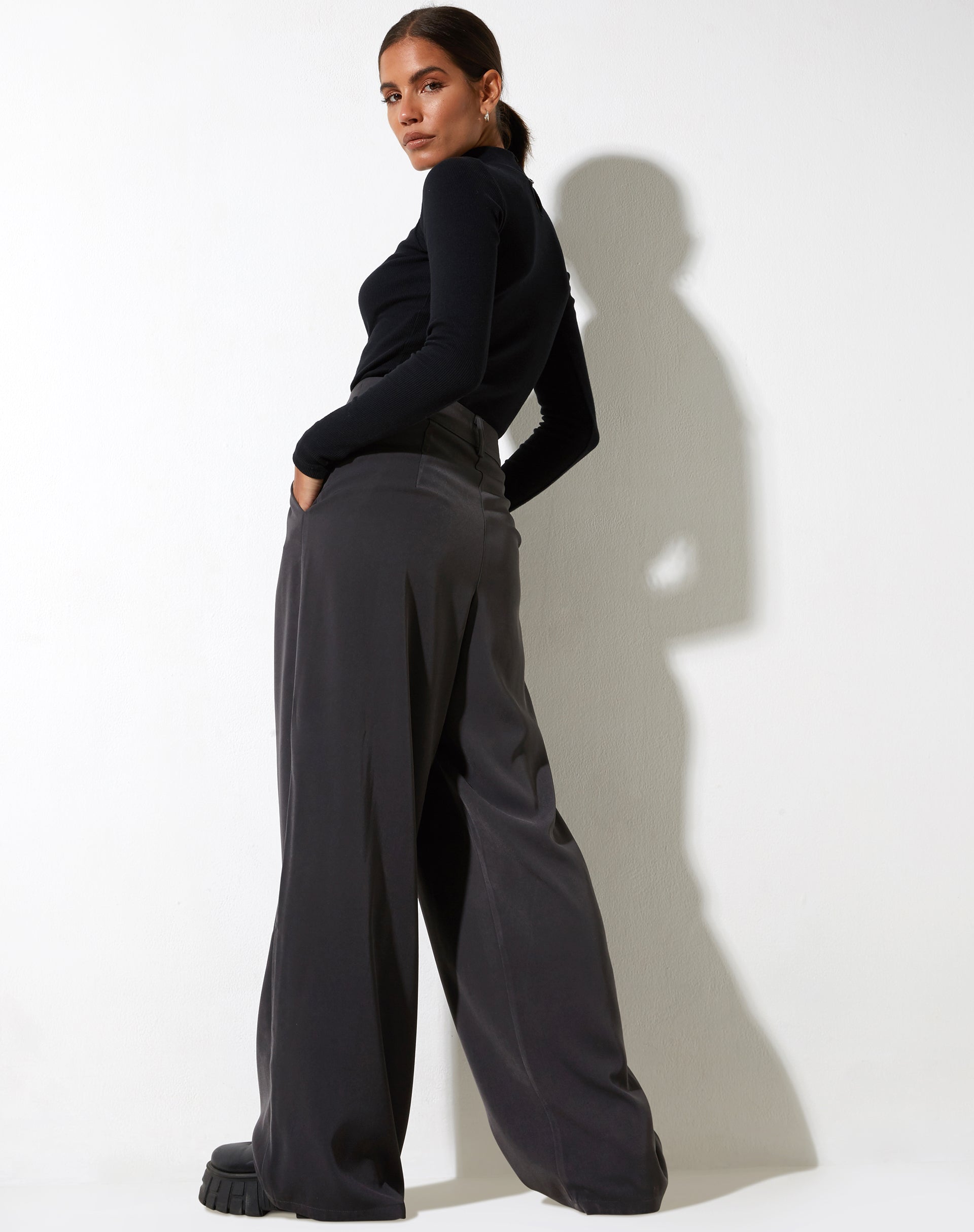 image of Yeka Trouser in Tailoring Charcoal