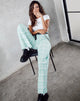 Image of Yeva Trouser in Table Cloth Neo Mint