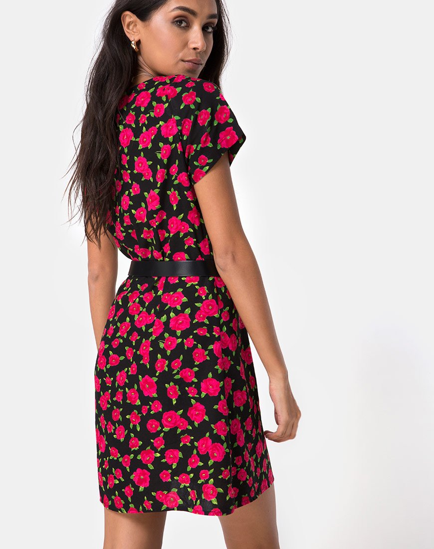 Image of Zavacca Dress in Red Bloom