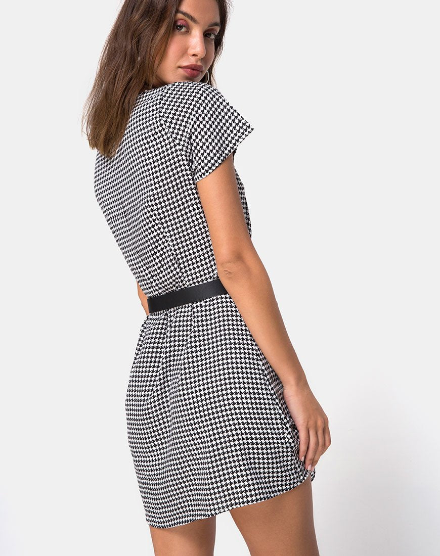Image of Zavacca Tea Dress in Small Dogtooth
