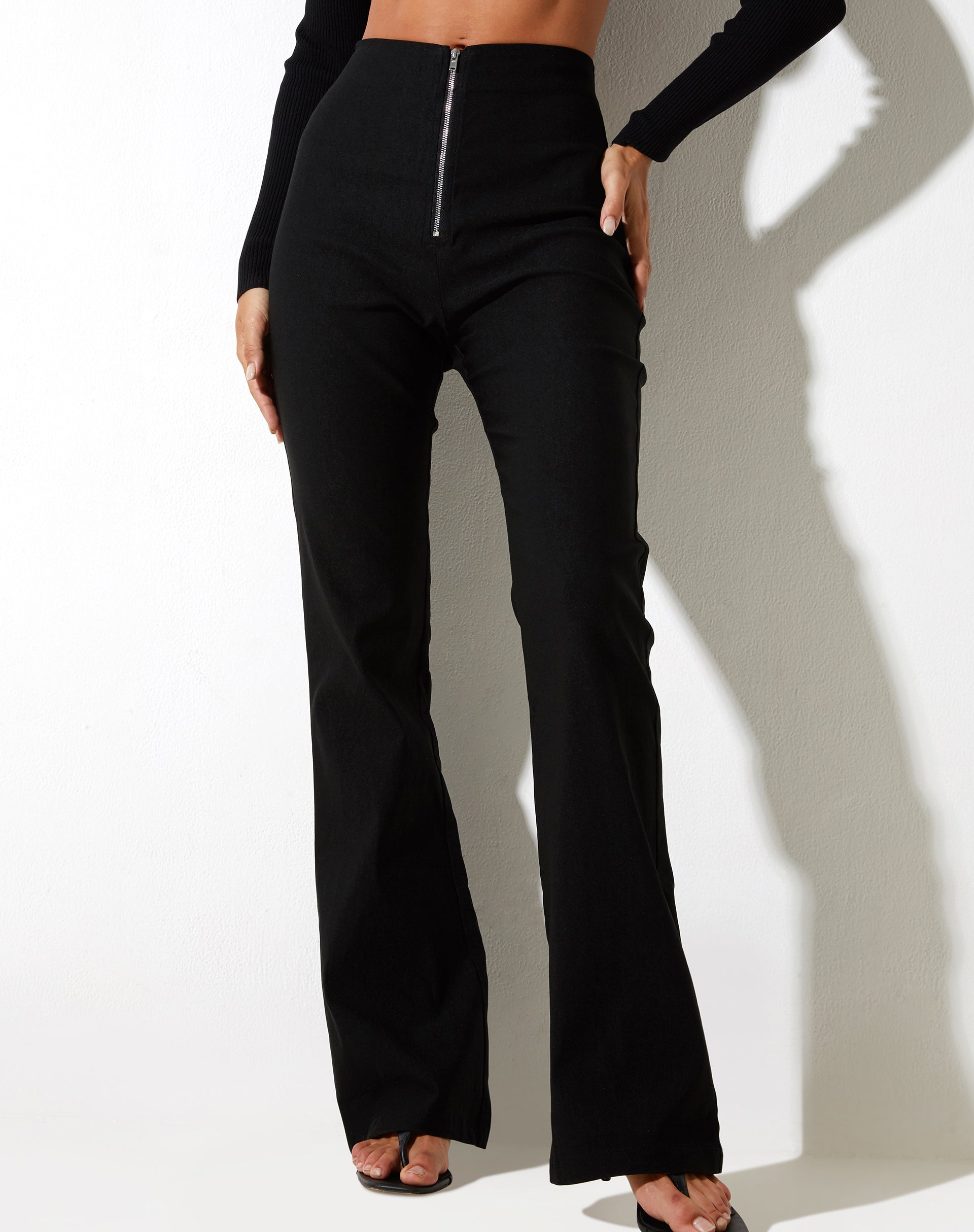 image of Zorah Flare Trouser in Tailoring Black