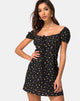 Image of Zudema Mini Dress in Pretty Petal Black