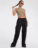 Image of Eilid Wide Leg Trouser in Drill Black