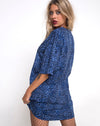 Image of Sunny Kiss Oversize Tee in Leopard Royal Blue