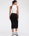 image of Magata Midi Skirt in Jersey Plise Black