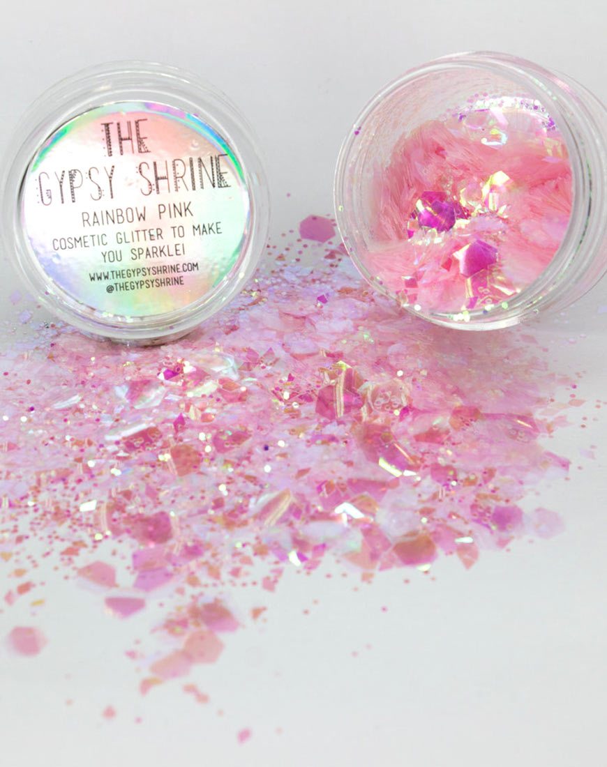 Image of The Gypsy Shrine Rainbow Pink Glitter Pot