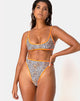 Image of Sikila Top Bikini in Mini Tiger with Orange Binds