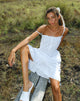 image of Lennox Midi Dress in Poplin White