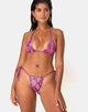 Image of Talia Bikini Top in Snake Pink